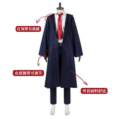 Mash Burnedead MASHLE Magier-Robe Cosplay Kostuem Damen Dunkelblau