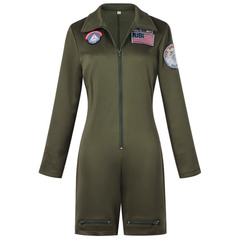 Pilotinnen-Overall – Militär-Kombi für Fasching, DAMEN