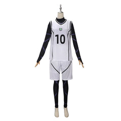 Yoichi Isagi Blue Lock Fußball-Trikot Cosplay Kostuem Damen Blau Gelb