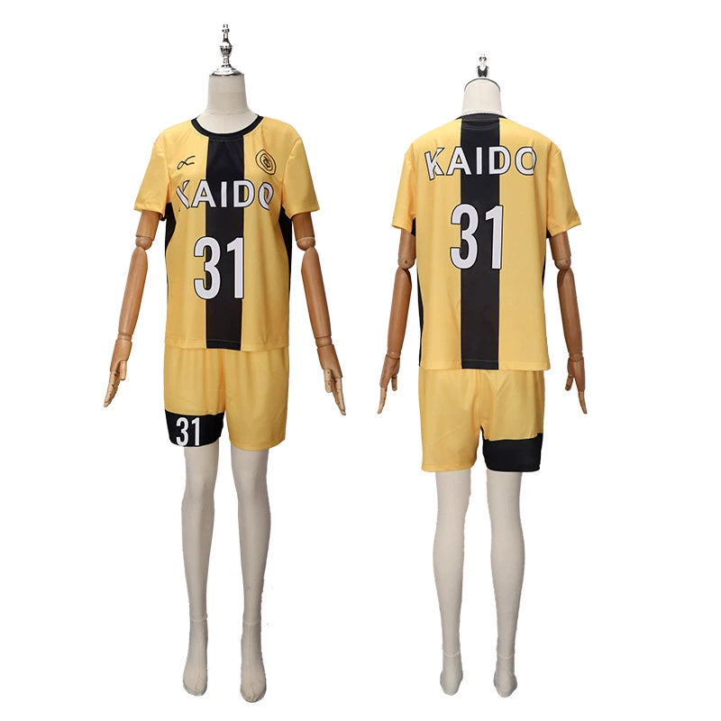 Ashito Aoi Ao Ashi Fussball-Trikot-Set Cosplay Kostuem Damen