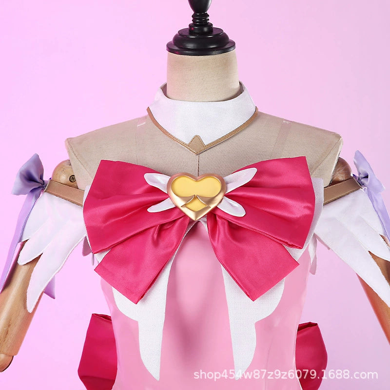 Juno Magical Girl Overwatch Magical-Girl-Kleid Cosplay Kostuem Damen Rosa