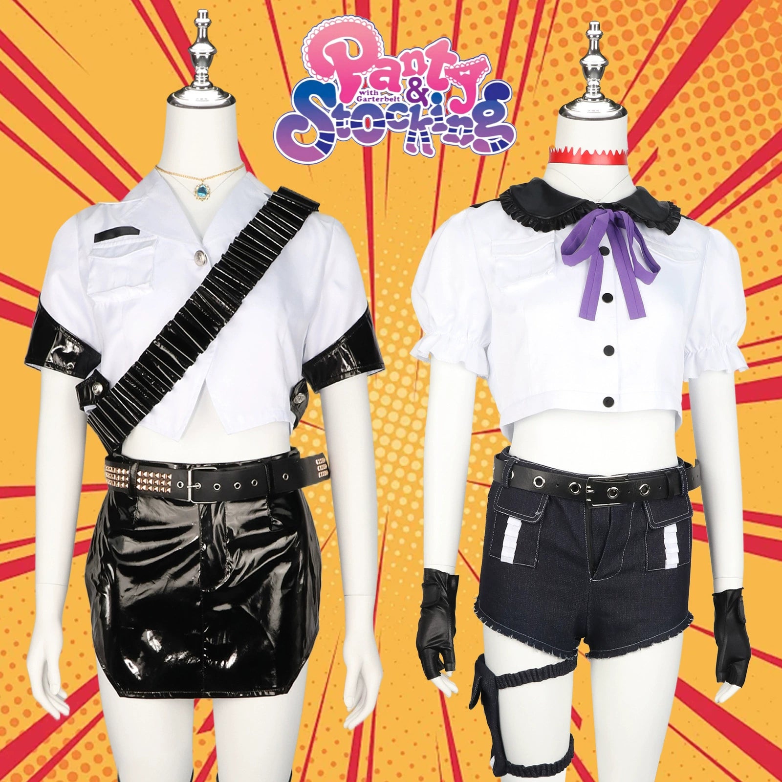 Panty Panty & Stocking Officer Outfit Cosplay Kostuem Damen
