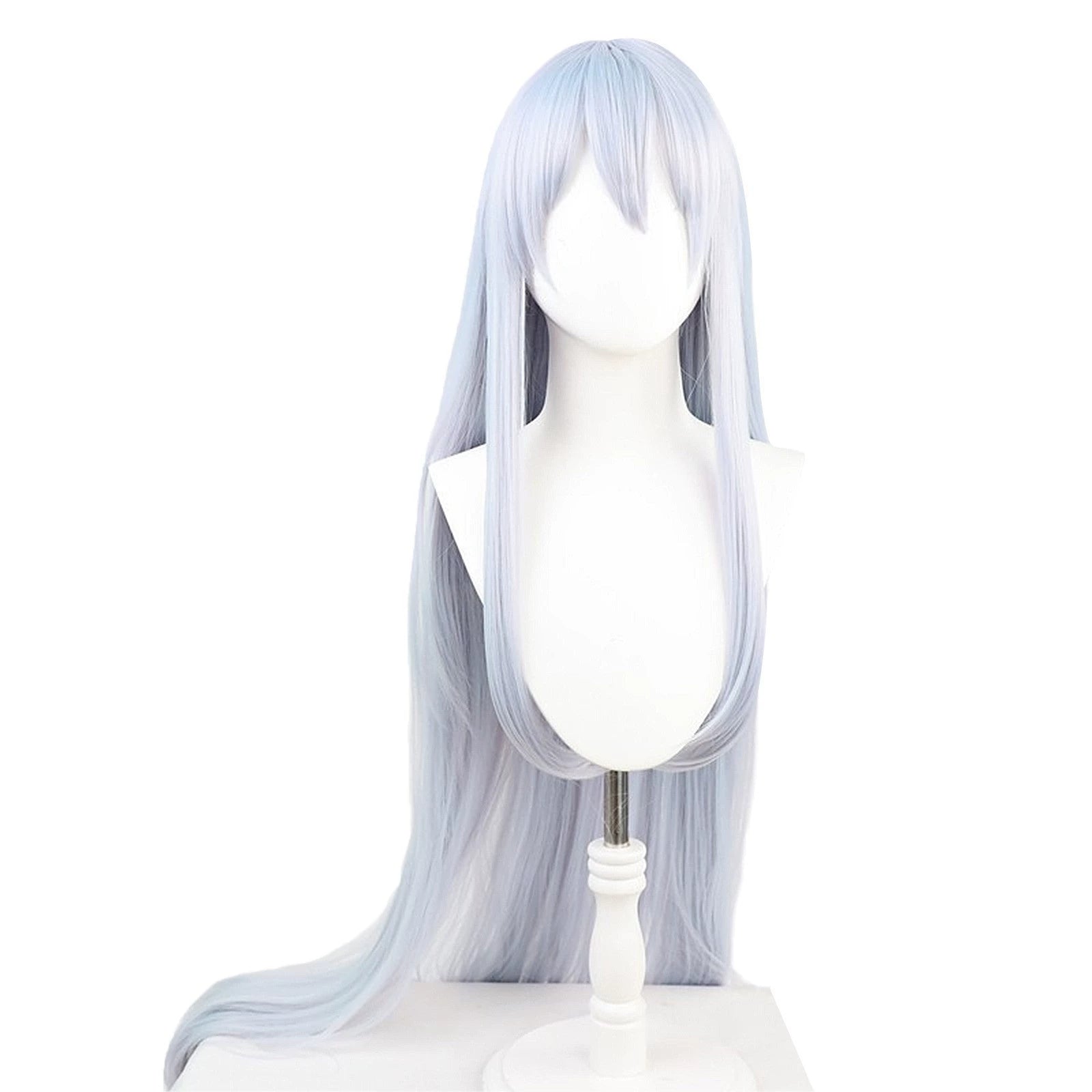 Yoiaki Kanade Project Sekai Print-Kleid Cosplay Kostuem Damen Weiß Blau