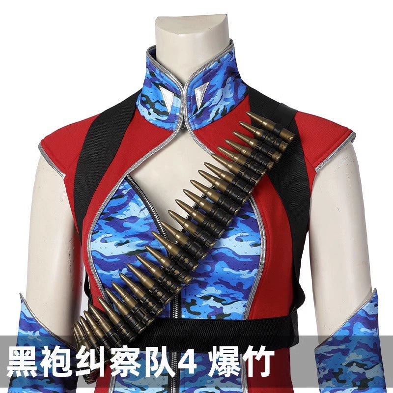 Firecracker The Boys Anzug Cosplay Kostuem Damen Rot Blau