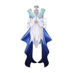 Shorekeeper Wuthering Waves Außergewöhnliches Kleid Cosplay Kostuem Damen Weiß Blau