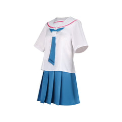 Kaguya Idol Matrosenkleid Cosplay Kostuem Damen Weiß Blau