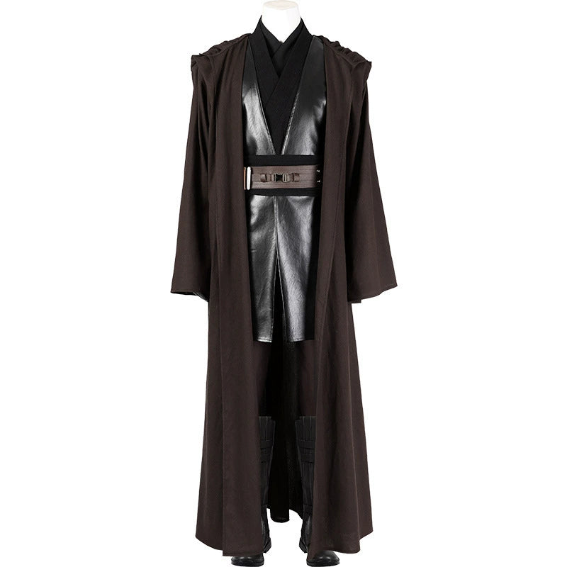 Anakin Skywalker Star Wars Sith Robe Cosplay Kostuem Damen Braun Schwarz