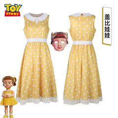 Gabby Toy Story Polka Dot Kleid Cosplay Kostuem Damen