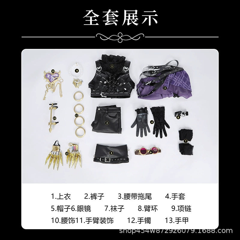 Mechanic Tracy Identity V Kostuem Cosplay Damen Schwarz Violett