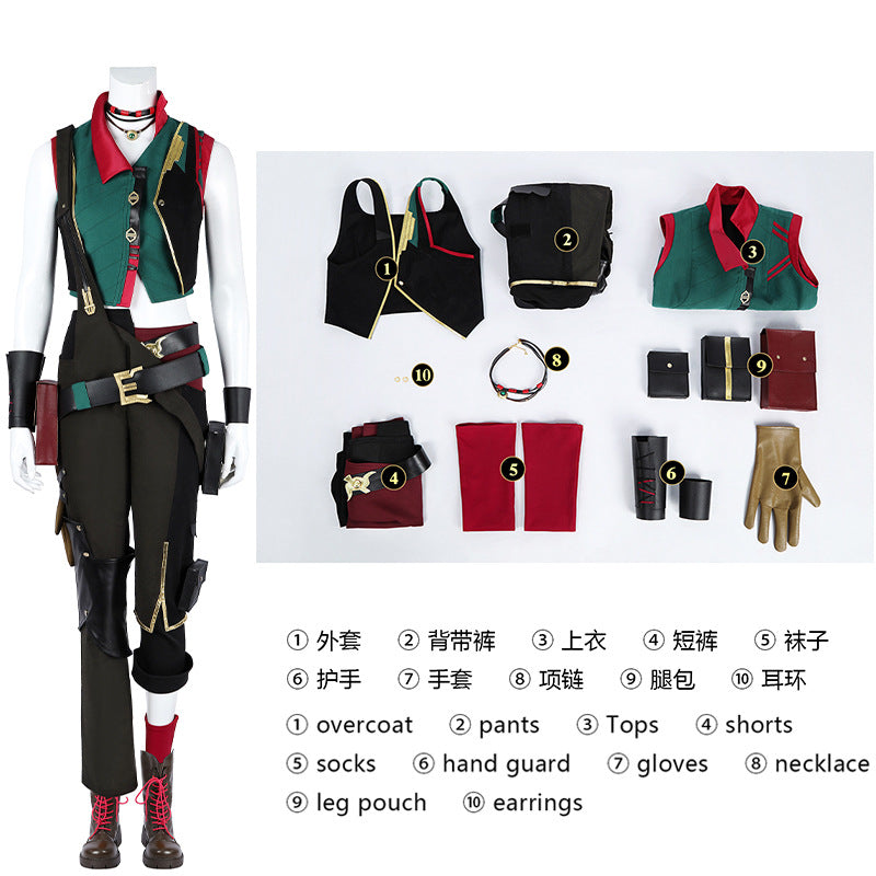 Powder League of Legends Outfit Cosplay Kostuem Damen