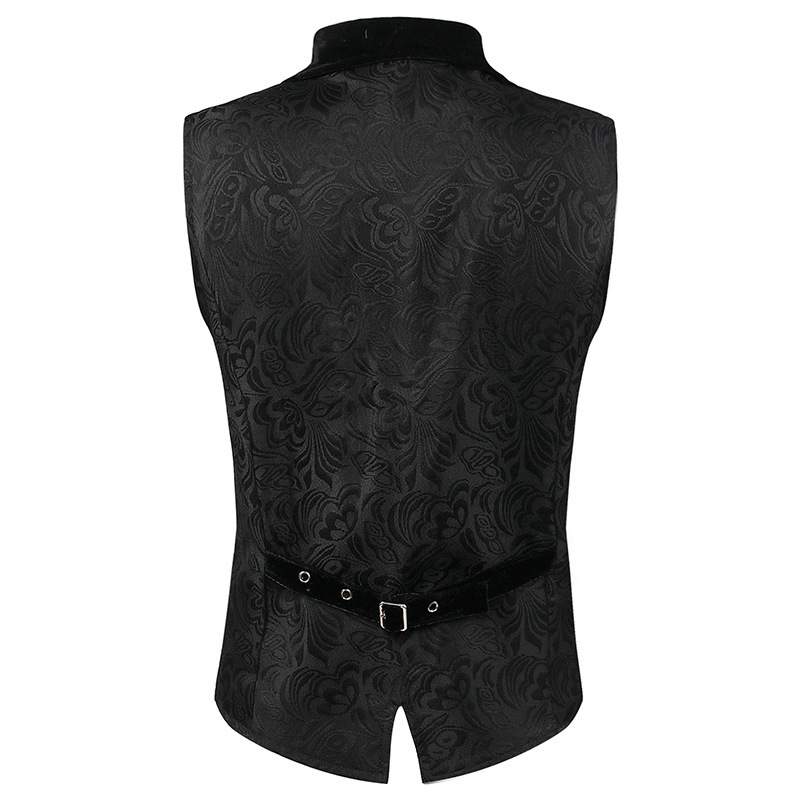 Premium-Weste – schwarze Hochzeitsweste, HERREN