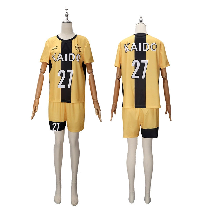 Ashito Aoi Ao Ashi Fussball-Trikot-Set Cosplay Kostuem Damen