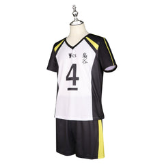 Bokuto Haikyuu Volleyball-Set Cosplay Kostuem Damen Weiß Schwarz