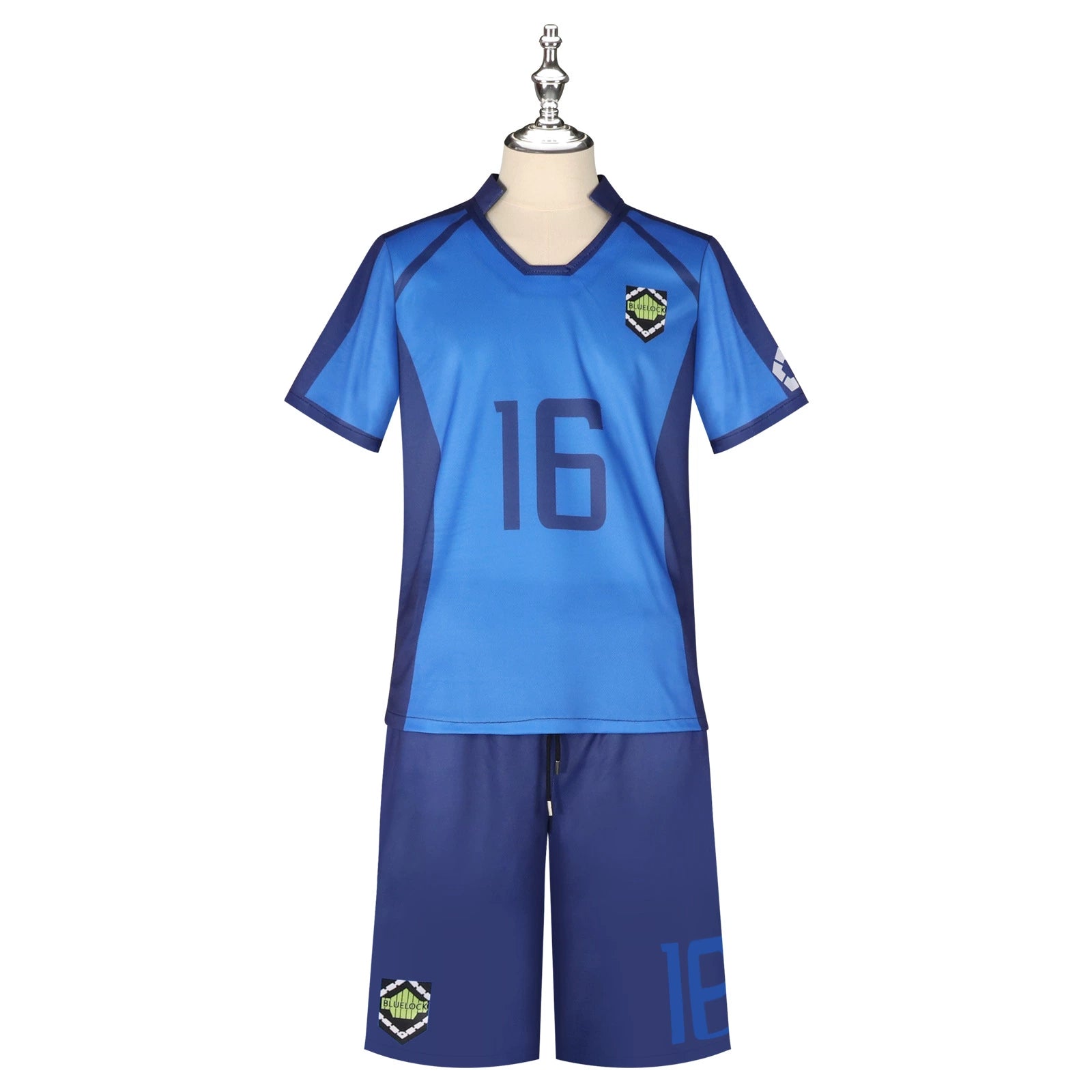 Michael Kaiser Blue Lock Fußball-Trikot Cosplay Kostuem Damen Weiß Blau