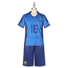 Michael Kaiser Blue Lock Fußball-Trikot Cosplay Kostuem Damen Weiß Blau
