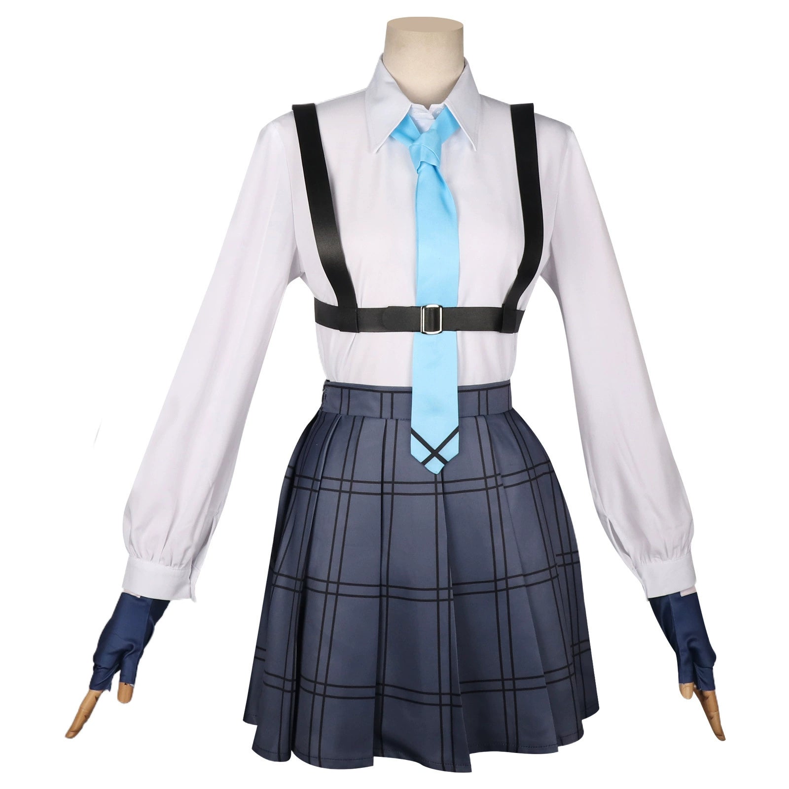 Takanashi Hoshino Blue Archive Schul-Set Cosplay Kostuem Damen Navyblau Weiß