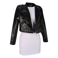 Yamada Leather Super no Ura Motorrad-Lederjacke Cosplay Kostuem Damen