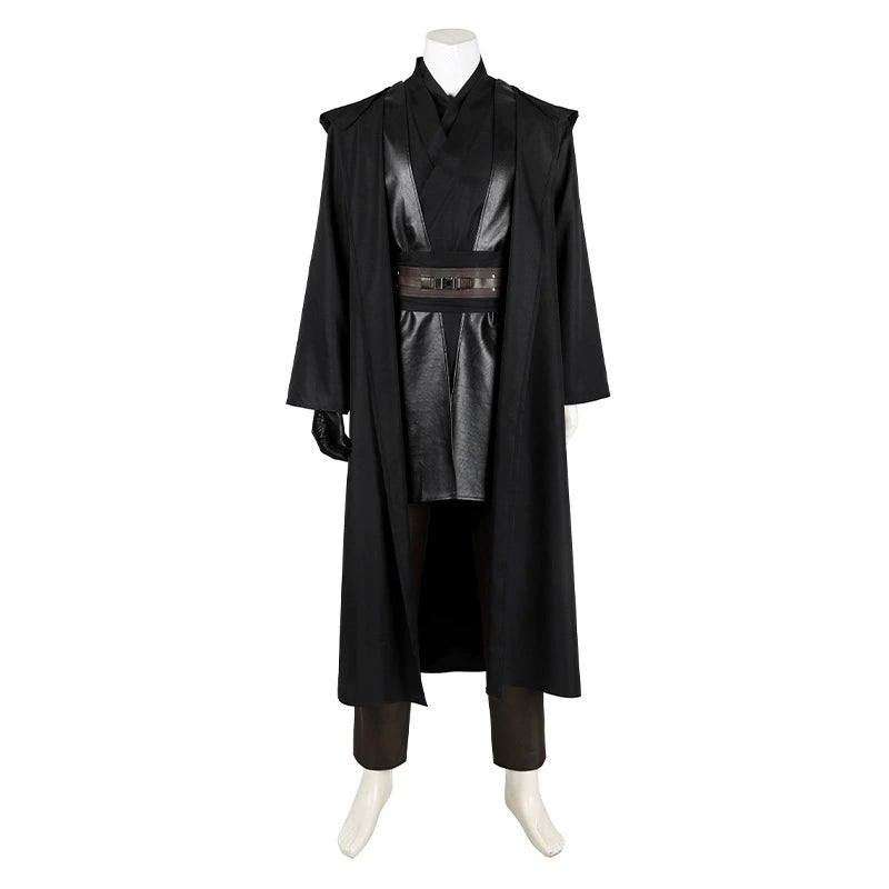 Anakin Skywalker Star Wars Jedi-Robe Cosplay Kostuem Damen Schwarz