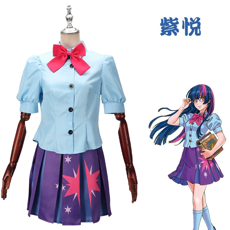 Twilight Sparkle My Little Pony Prinzessin Kleid Cosplay Kostuem Damen