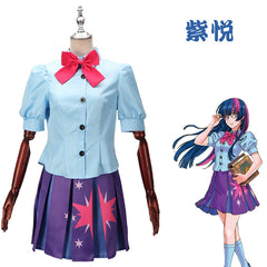 Twilight Sparkle My Little Pony Prinzessin Kleid Cosplay Kostuem Damen