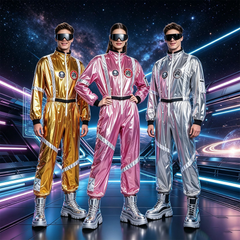 Hippie 70s Space-Kostüm – Disco-Verkleidung für Party, UNISEX