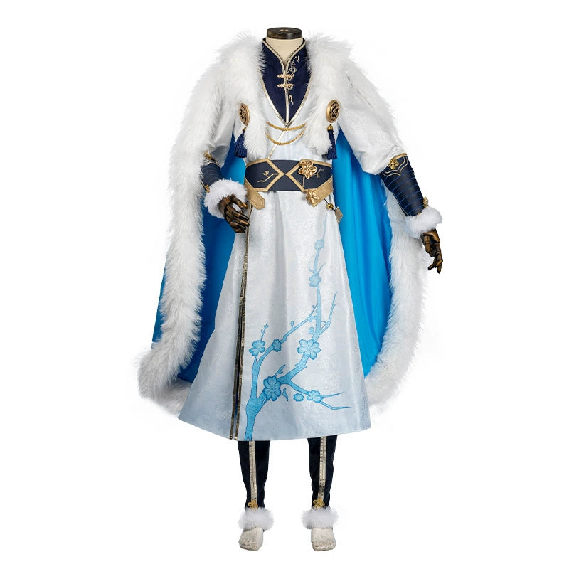 Yixing Honor of Kings Anzug Cosplay Kostuem Damen Weiss Blau Gold