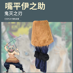 Inosuke Hashibira Demon Slayer Kostüm-Set Cosplay Kostuem Damen Schwarz Blau