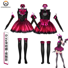 D.Va Nachtschatten Overwatch Blaues Bodysuit Set Cosplay Kostuem Damen