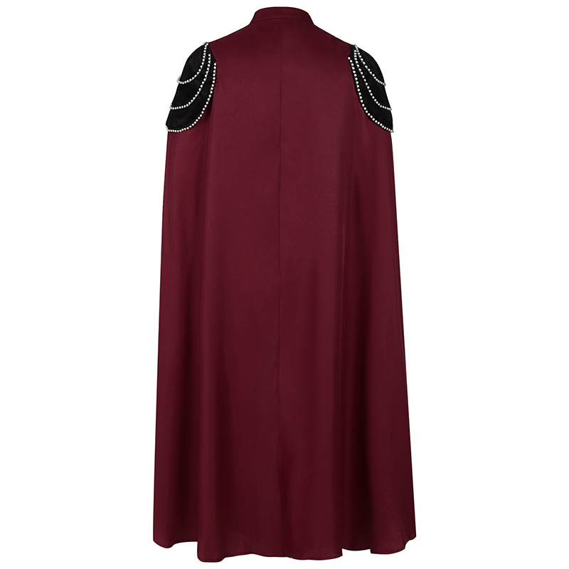 Royal-Umhang – Kapuzencape mit Perlen & Zahnrädern, DAMEN