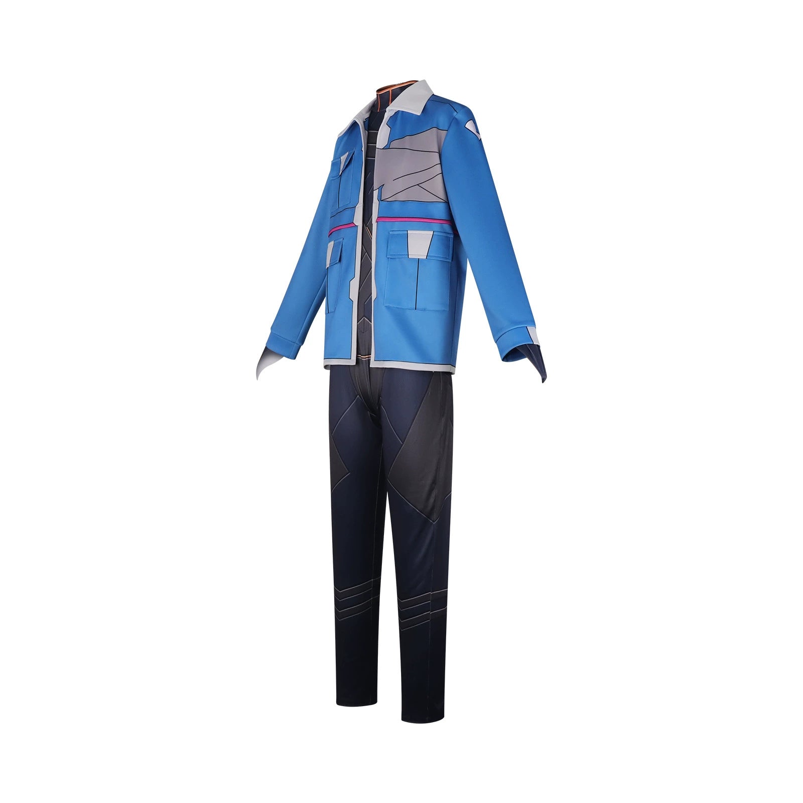 D Edgerunners Cyberpunk Edgerunners Blau-Weisser Anzug Cosplay Kostuem Damen