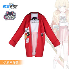 Yoshimi Blue Archive Band-Outfit Cosplay Kostuem Damen Rot