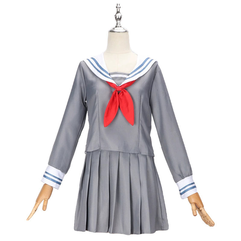 Hoshino Ichika Project Sekai Matrosen-Uniform Cosplay Kostuem Damen Blau Weiß