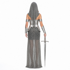 Chainmail Knight Armor Medieval Ritterin Cosplay Kostüm Damen