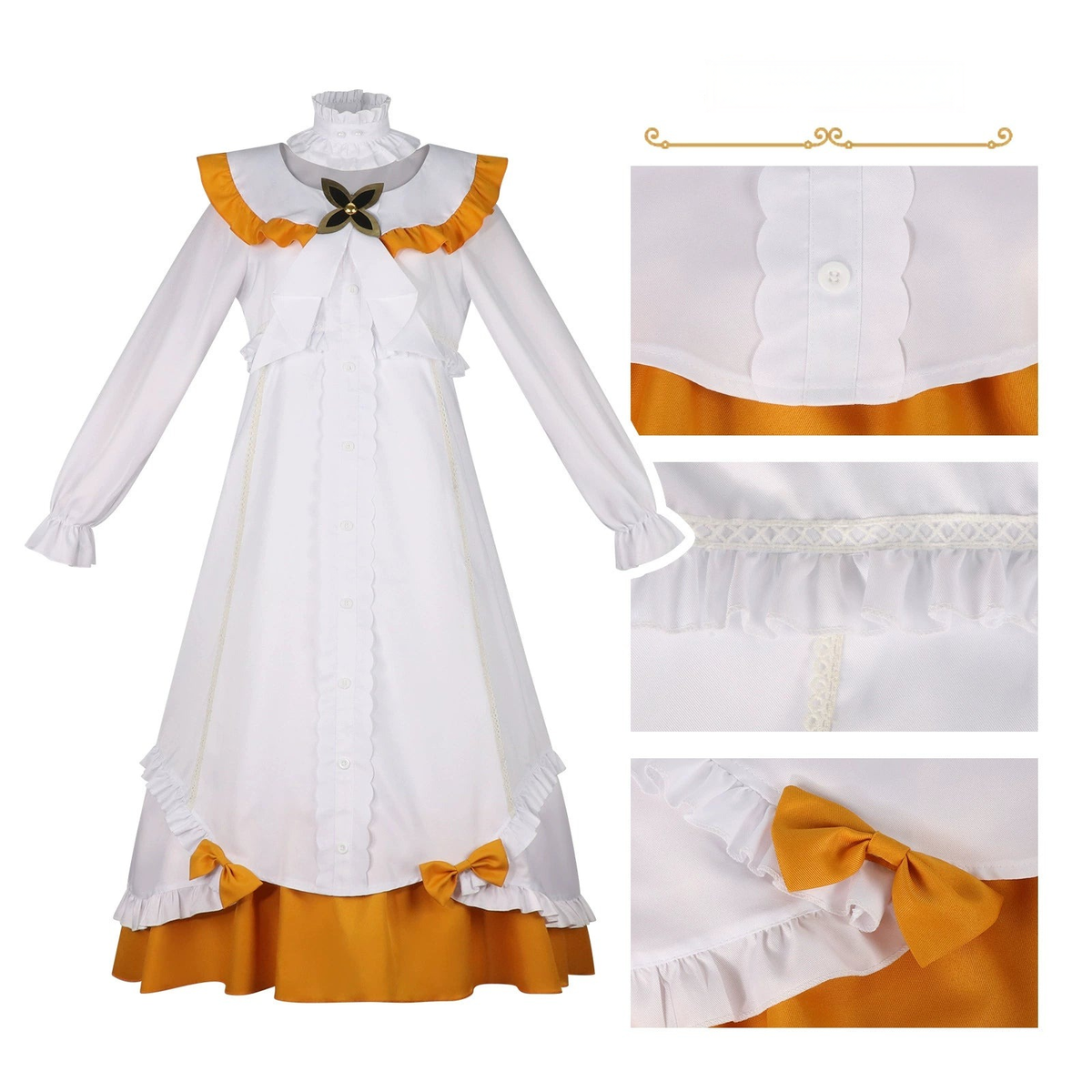 Sandrone Genshin Impact Schlafanzug Kleid Cosplay Kostuem Damen