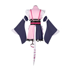 Noi Kaguya Maid-Kimono Cosplay Kostuem Damen Rosa Lila