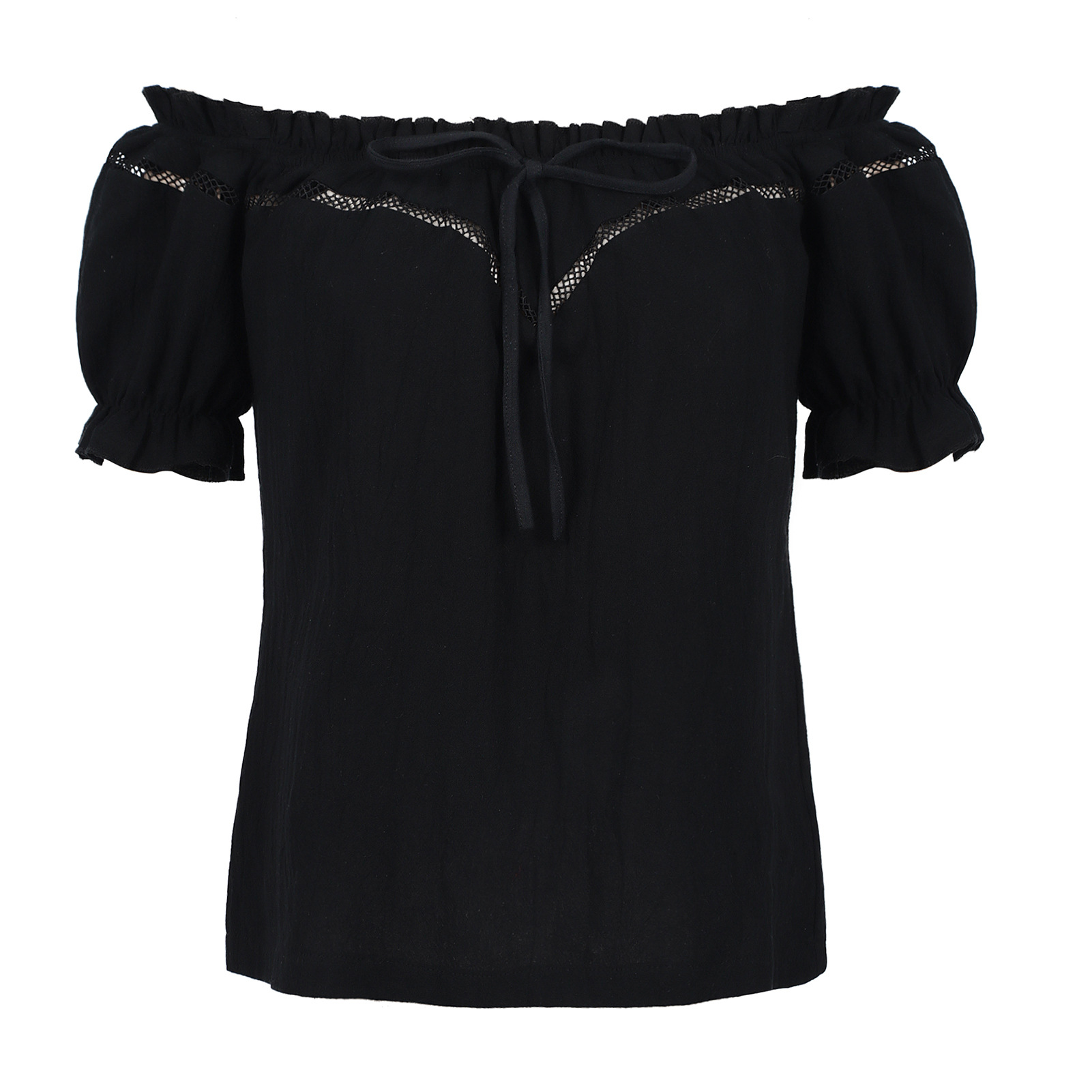Schulterfreie Renaissance-Bluse SALE – Sommer Puffärmel-Top, DAMEN