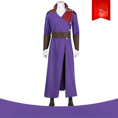 Gale Baldurs Gate 3 Magierrobe Cosplay Kostuem Damen Lila Braun