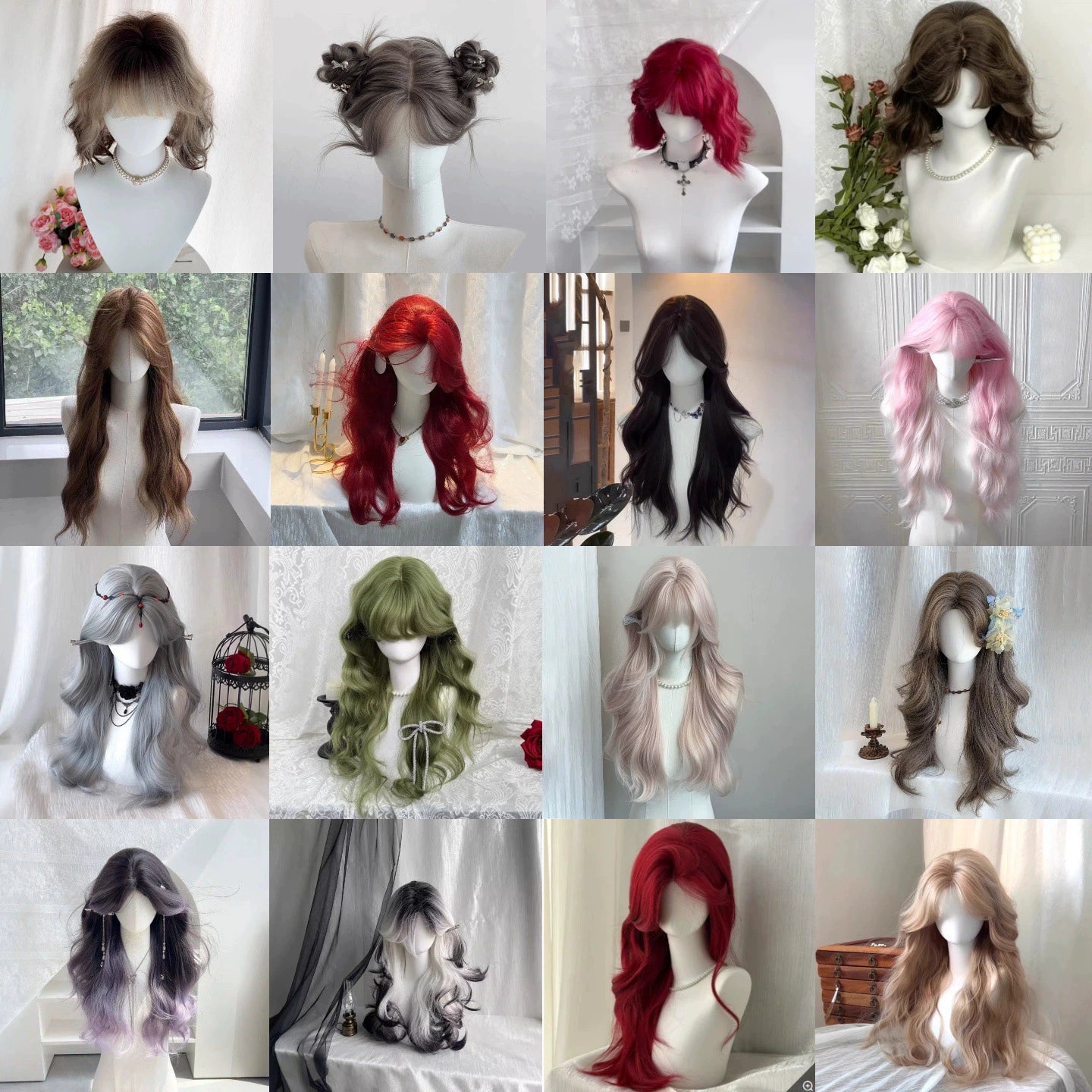 Wig  Cosplay Peruecke Damen