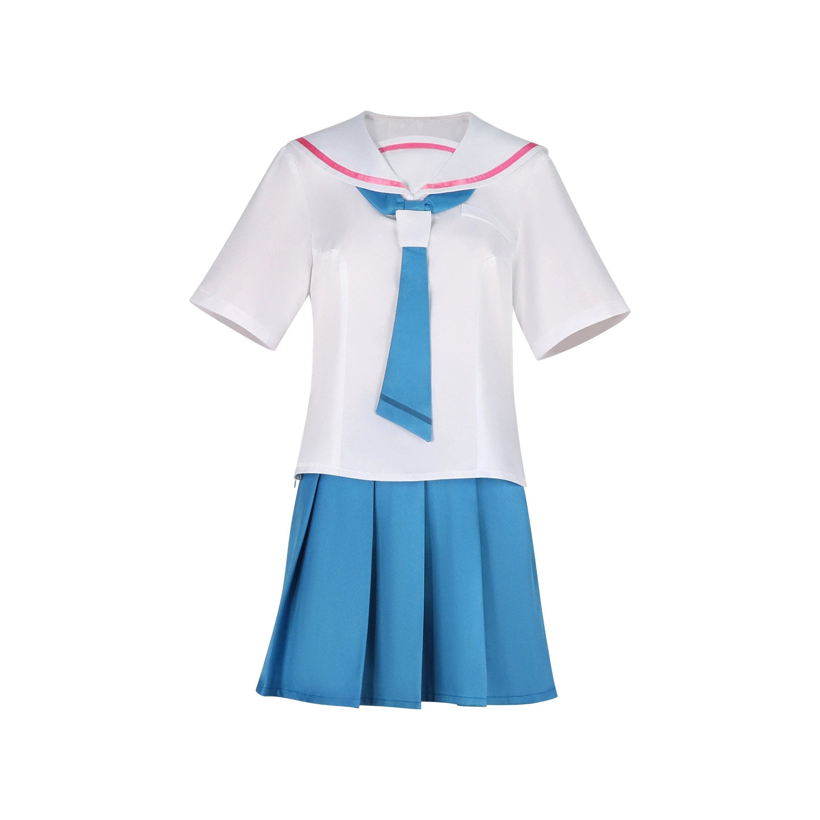 Kaguya Idol Matrosenkleid Cosplay Kostuem Damen Weiß Blau