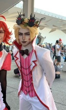 Lucifer Hazbin Hotel Anzug-Set Cosplay Kostuem Damen Weiß