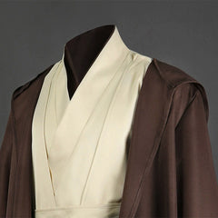 Obi-Wan Kenobi Star Wars Jedi-Robe Cosplay Kostuem Damen Braun