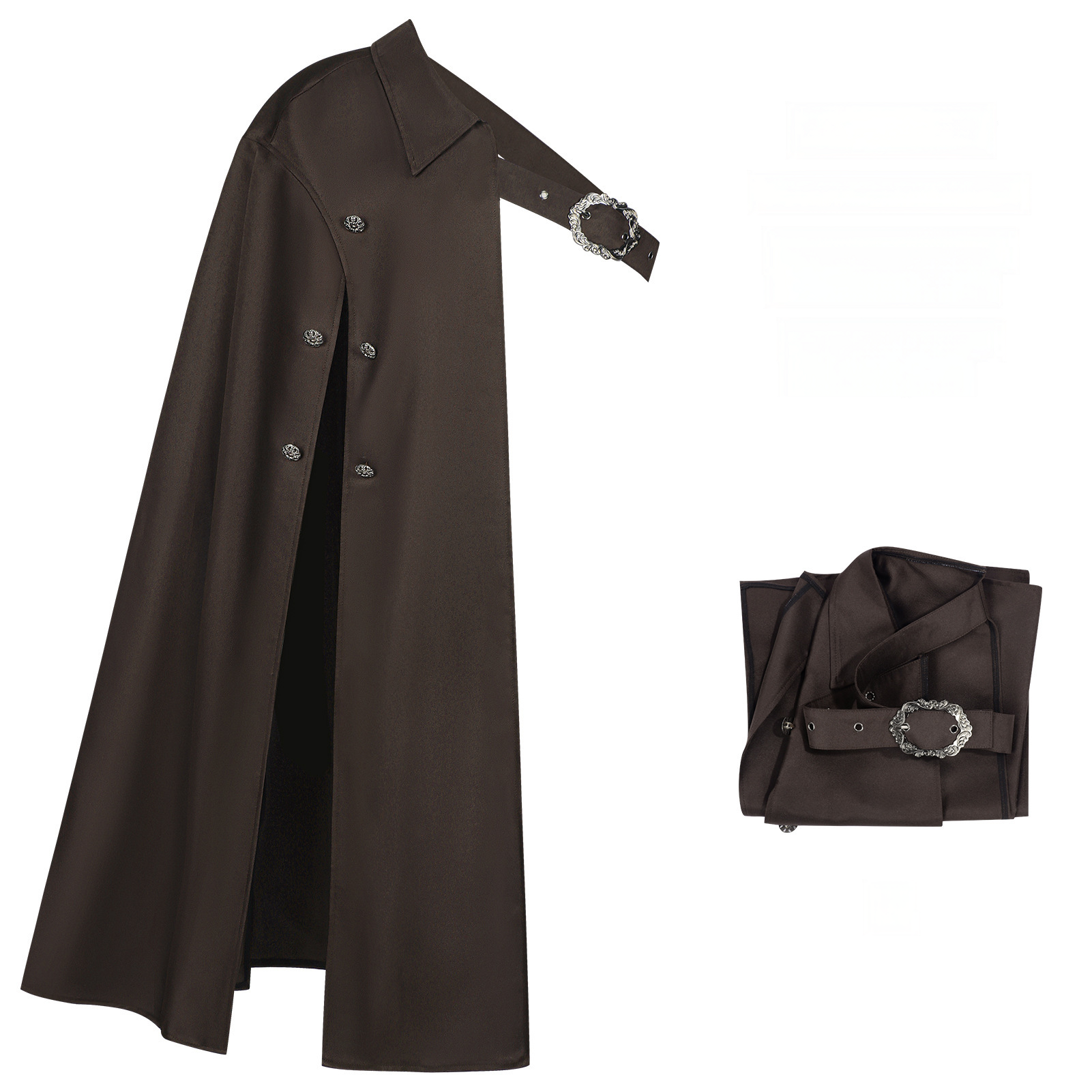 Steampunk-Einseitumhang – Schultercape mit Kragen, UNISEX