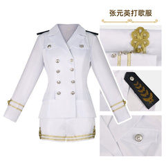 Jang Wonyoung K-Pop Weisses Buehnenkleid Cosplay Kostuem Damen