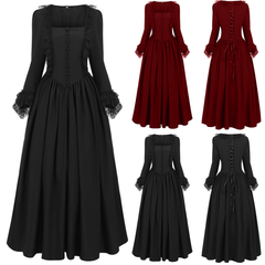 Renaissance-Kleid Modell 6 – rotes Hofgewand, DAMEN