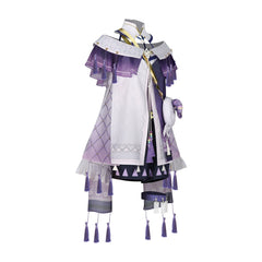 Wuthering Waves Auffälliges Kleid Cosplay Kostuem Damen Lila Weiß
