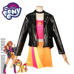 Sunset Shimmer My Little Pony Bühnenoutfit Cosplay Kostuem Damen