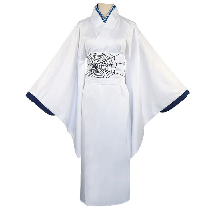 Rui Demon Slayer Kimono-Set Cosplay Kostuem Damen Weiß Rot