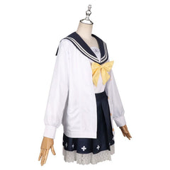 Hifumi Blue Archive Matrosen-Uniform Cosplay Kostuem Damen Blau Weiß