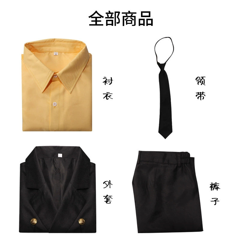 Vinsmoke Sanji One Piece Herren-Anzug Cosplay Kostuem Damen Gelb Blau