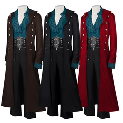 Steampunk-Frack-Set – Mantel mit Hemd kombinierbar, HERREN